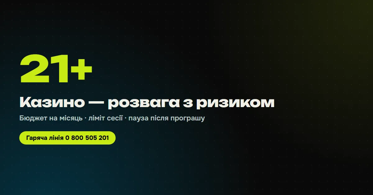 Відповідальна гра в казино 21+: бюджет, ліміт сесії і гаряча лінія